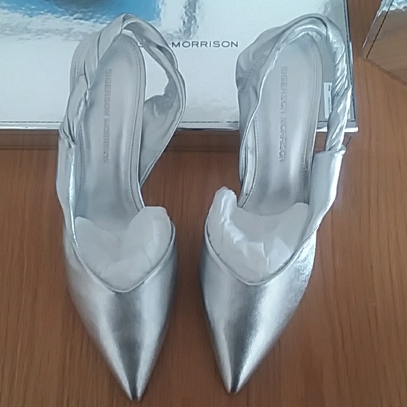 Sigerson Morrison Melina Leather kitten heel 8 - Picture 1 of 3